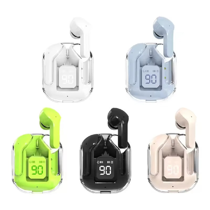 2024 New Air31 Transparent Earbuds Wireless Bluetooth V5.3 Headset Wireless Stereo With Crystal Transparent Case Type C Charging Earbuds